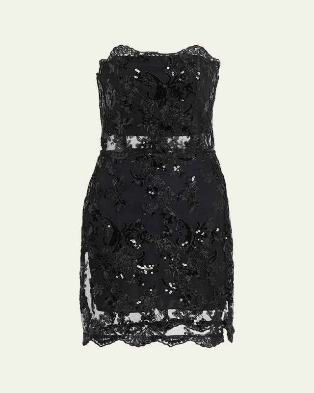 Georgie Embellished Lace Mini Dress